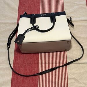 Kate Spade New York Structured Satchel / Crossbody Bag – Black & White